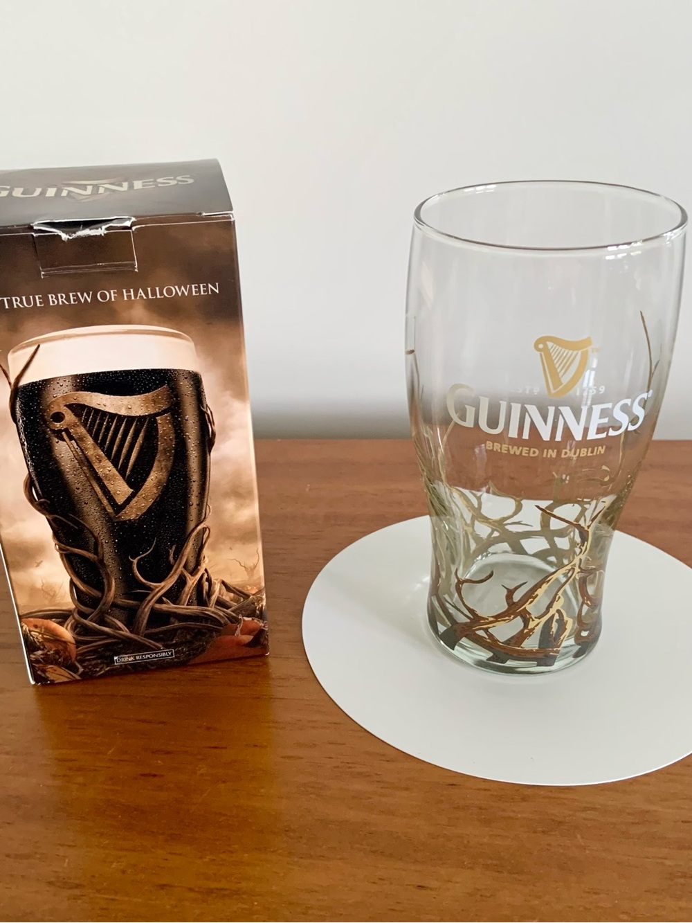 Guinness Hallowe’en beer glass